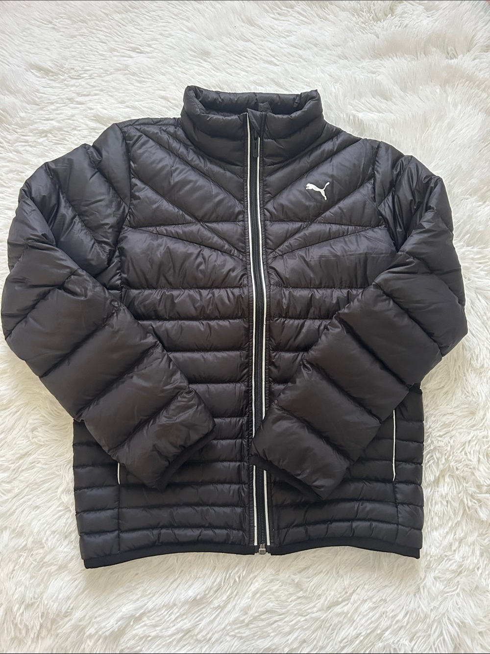 PUMA Kids Down Puffer Jacket Black-M - Picture 1 of 4